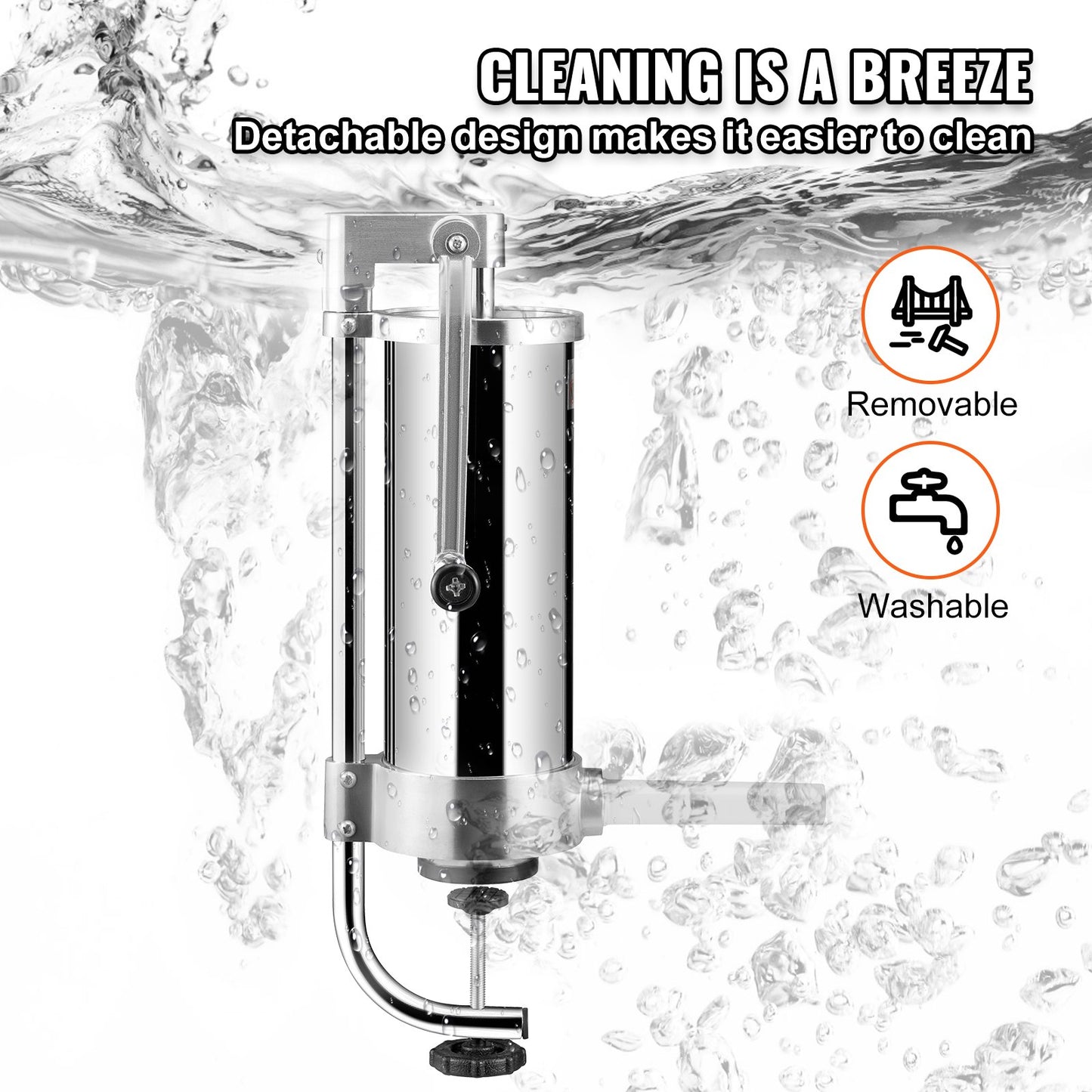 Sausage Stuffer 5LBS/3L Capacity Homemade Sausage Maker Stainless Steel