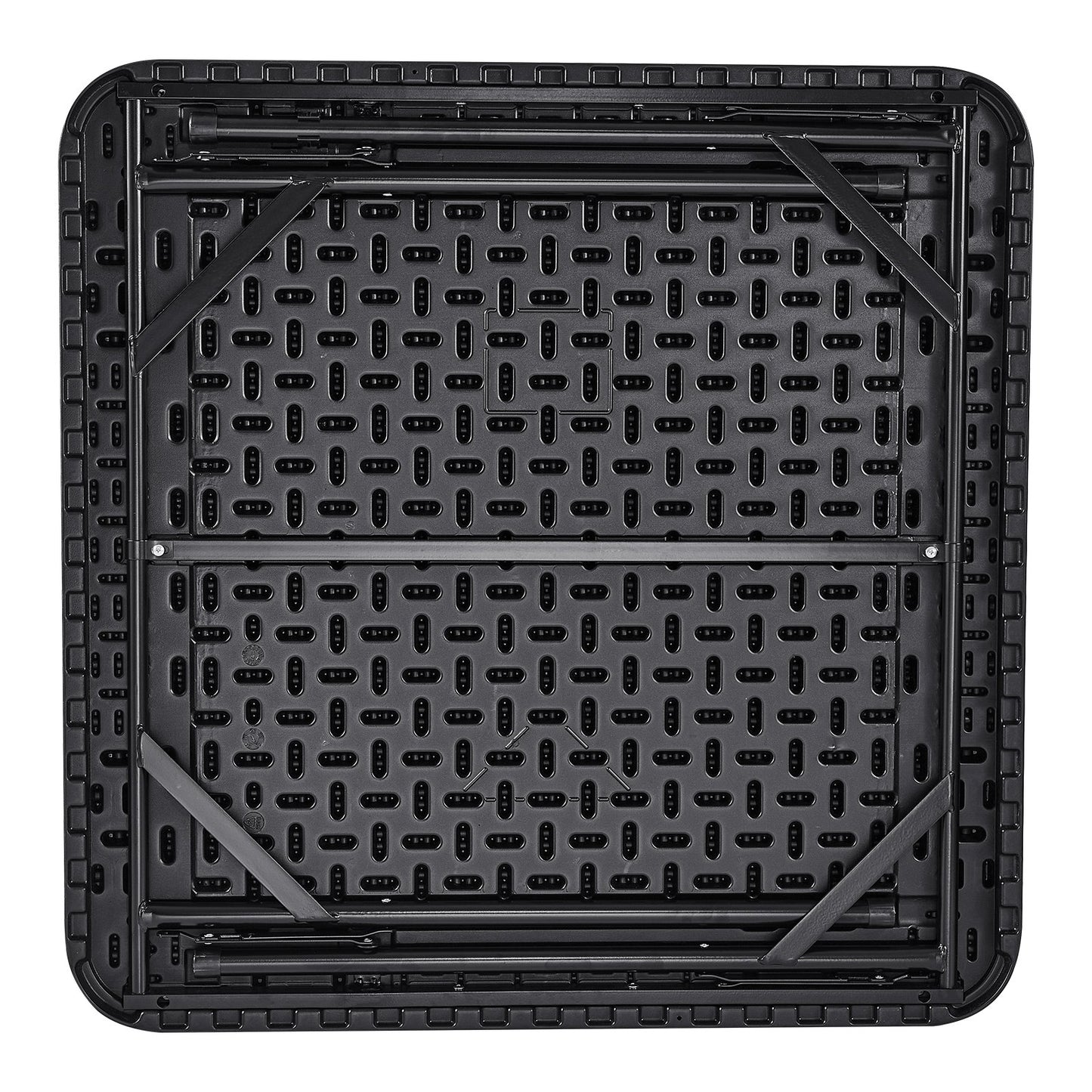 Mahjong Table, Square 4 Player Folding Card Table with 4 Cup Holders & 4 Chip Trays, Portable Domino Game Table with 1 Set of Dominoes for Mahjong Poke Puzzles, 90 x 90-inch, Black