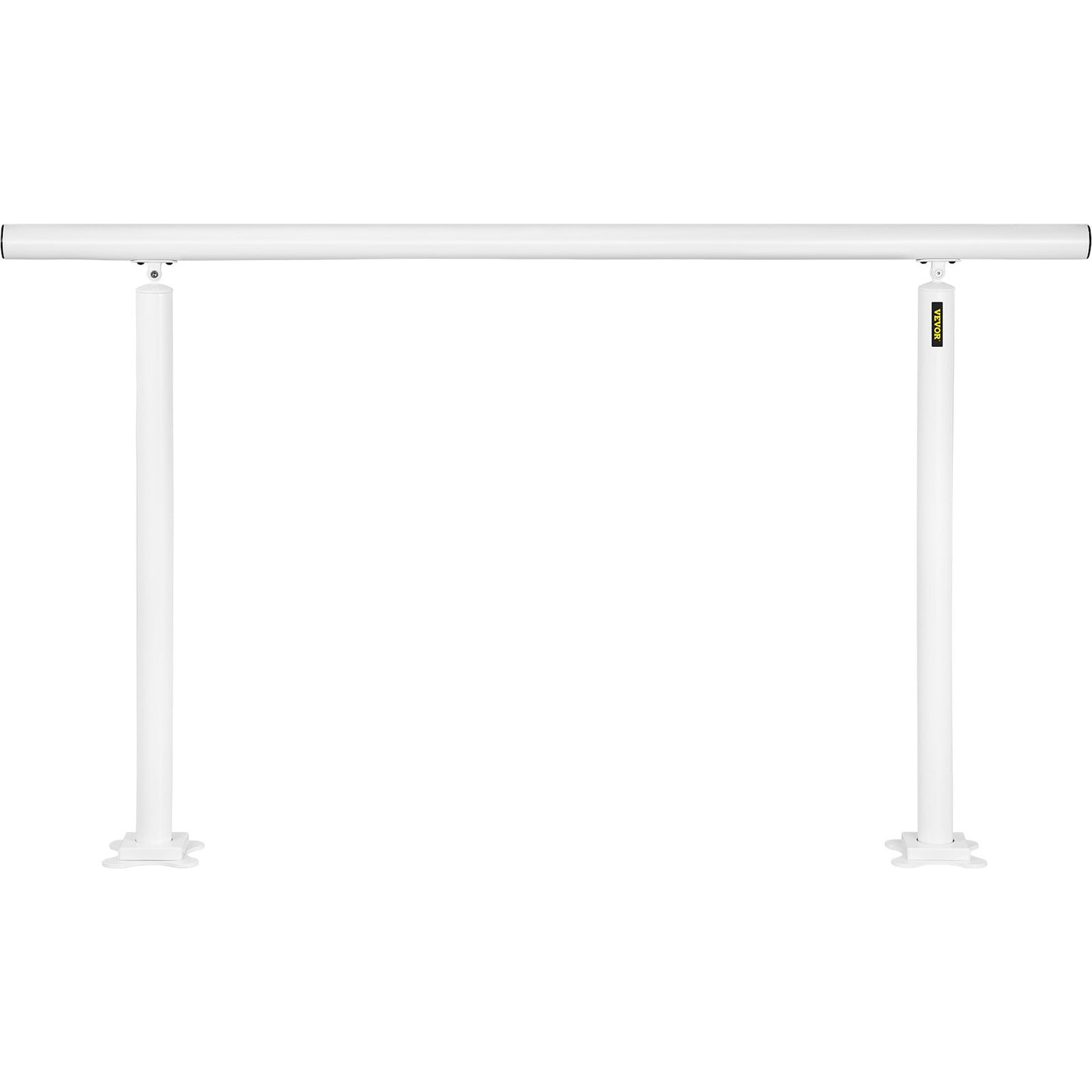 Outdoor Stair Railing Kit, 5 FT Handrails 0-5 Steps, Adjustable Angle White Aluminum Stair Hand Rail for The Elderly, Handrails for Outdoor Steps