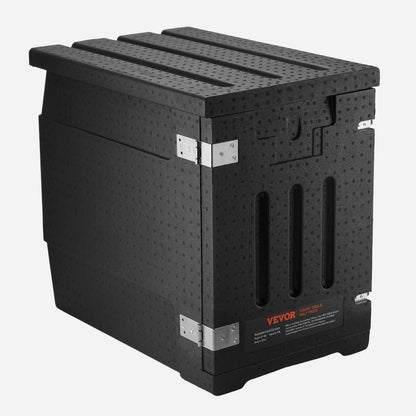 Insulated Food Pan Carrier, 90L Hot Box for Catering, LLDPE Food Box Carrier with Double Buckles, Front Loading Food Warmer for Restaurant, Canteen, etc.