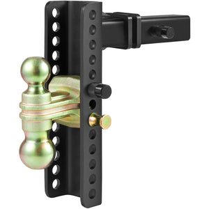 VEVOR Adjustable Trailer Hitch, 25.4 cm Drop & 21.59 cm Rise Hitch Ball Mount with 5.08 cm Receiver, Solid Tube, 6350 kgs GTW, 5.08 cm & 5.08-0.79 cm 45# Steel Tow Balls with Key Lock for Truck Towing