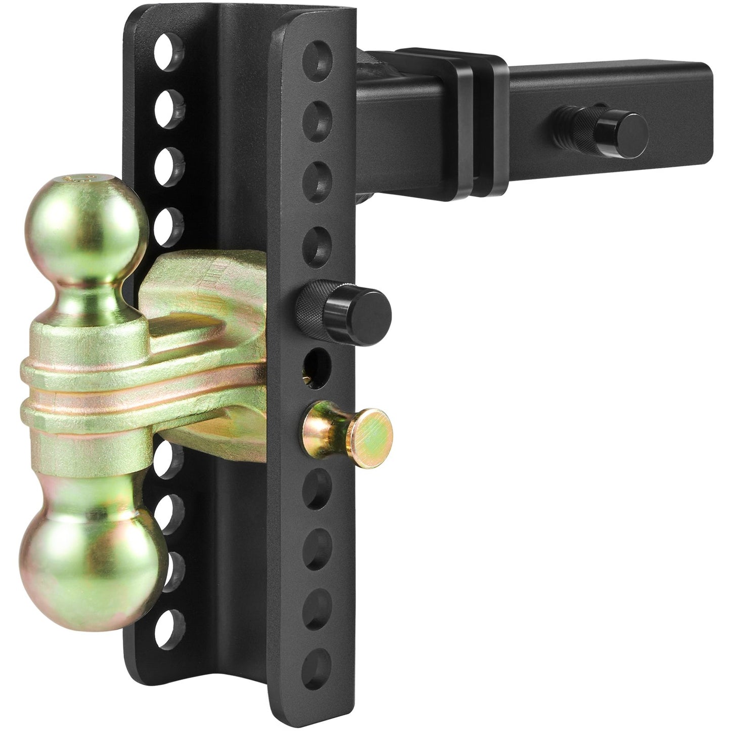 VEVOR Adjustable Trailer Hitch, 203.2 mm Drop & 165.1 mm Rise Hitch Ball Mount with 50.8 mm Receiver, Solid Tube, 6350 kg GTW, 50.8 m and 58.7 mm 45# Steel Tow Balls with Key Lock for Truck Towing