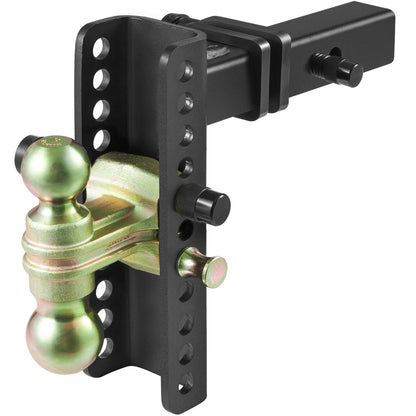 VEVOR Adjustable Trailer Hitch, 203.2 mm Drop & 165.1 mm Rise Hitch Ball Mount with 50.8 mm Receiver, Solid Tube, 6350 kg GTW, 50.8 m and 58.7 mm 45# Steel Tow Balls with Key Lock for Truck Towing