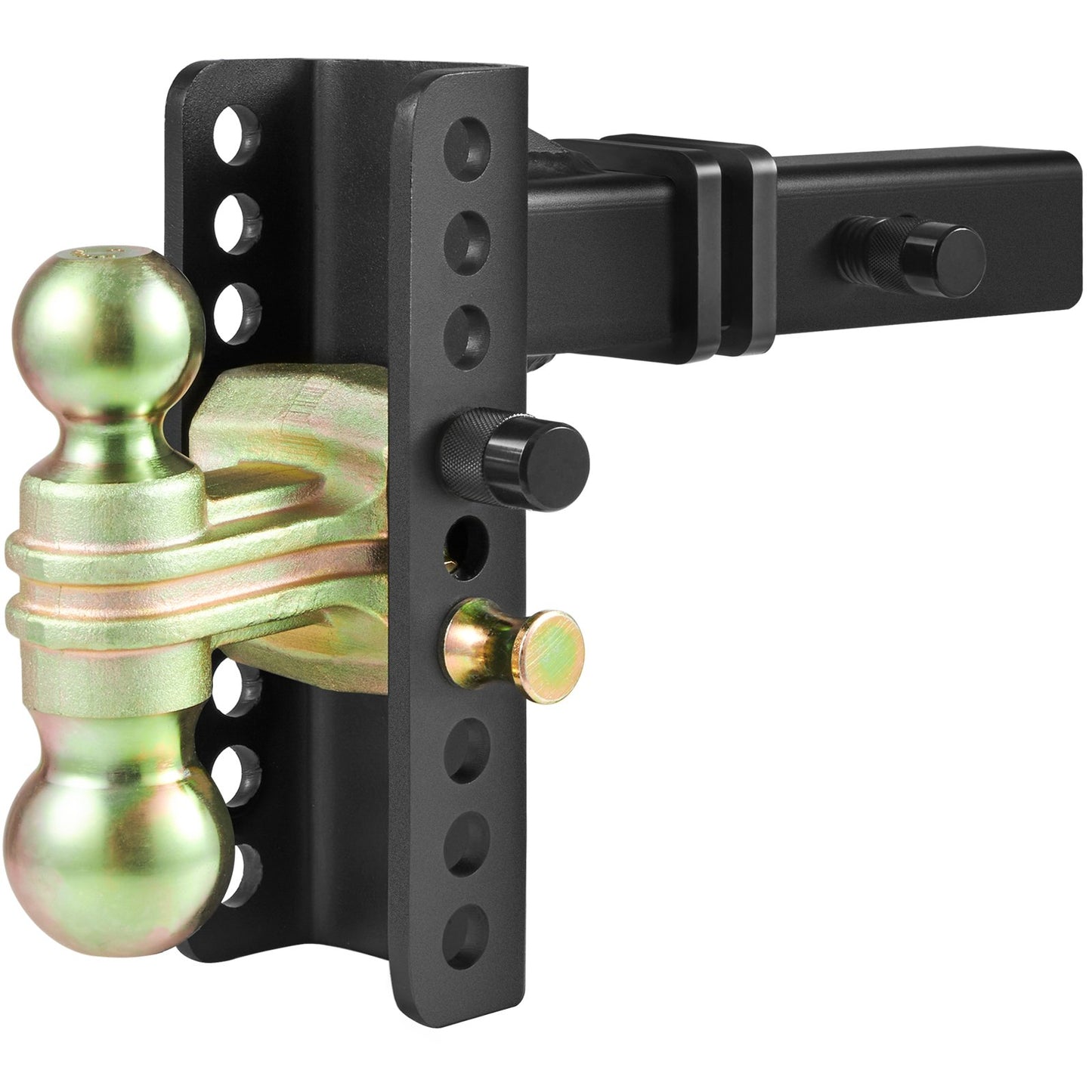 VEVOR Adjustable Trailer Hitch, 152.4 mm Drop & 114.3 mm Rise Hitch Ball Mount with 50.8 mm Receiver, Solid Tube, 6350 kg GTW, 50.8 mm and 58.7 mm 45# Steel Tow Balls with Key Lock for Truck Towing