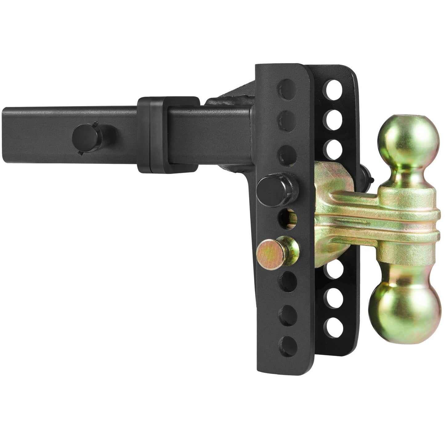 VEVOR Adjustable Trailer Hitch, 152.4 mm Drop & 114.3 mm Rise Hitch Ball Mount with 50.8 mm Receiver, Solid Tube, 6350 kg GTW, 50.8 mm and 58.7 mm 45# Steel Tow Balls with Key Lock for Truck Towing