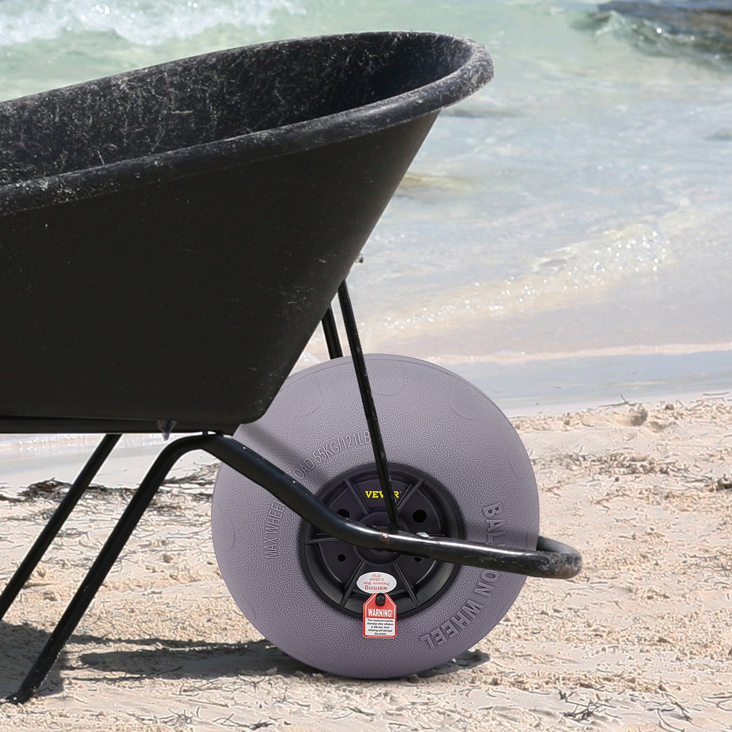Balloon Beach Wheels Replacement Beach Tires 13" TPU 121 LBS Load Capacity