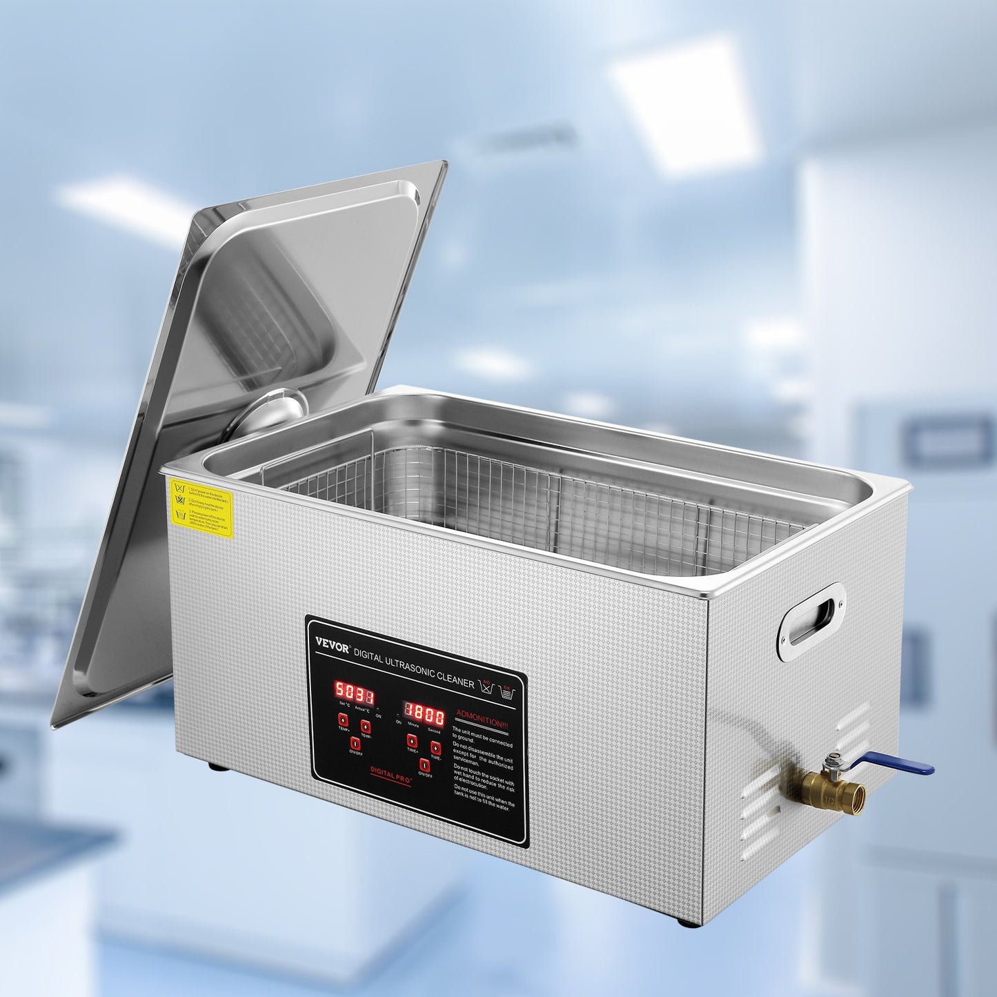 22L Ultrasonic Cleaner with Timer Heating Machine Digital Sonic Cleaner