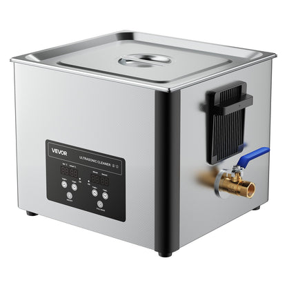 15L Ultrasonic Cleaner, Professional Ultrasonic Cleaner Machine with Cleaning Basket & Digital Display, 240W Stainless Steel 40kHz Industrial Cleaning Machine for Parts, Carburetors, Instruments