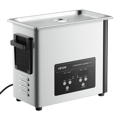 6L Ultrasonic Cleaner, Professional Ultrasonic Cleaner Machine with Cleaning Basket & Digital Display, 120W Stainless Steel 40kHz Cleaning Machine for Watches, Razors, Jewelry, Coins and More