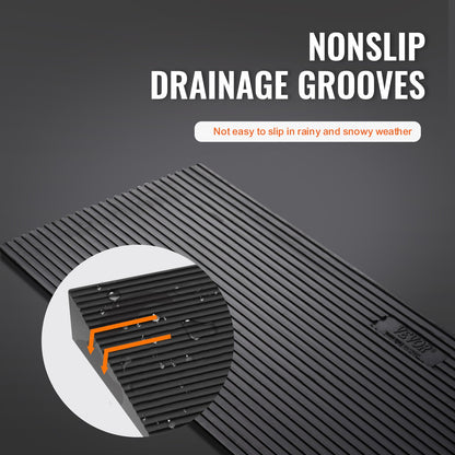 3 cm Rise Cuttable Threshold Ramp for Sweeping Robot, 90 cm Wide Natural Rubber Wheelchair Ramp, Non-Slip Solid Rubber Ramp with Double-Sided Tape for Doorways, Driveways, Bathroom, Smooth Tile