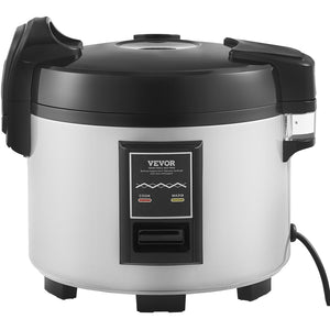 Commercial Rice Cooker, 45-Cup Rice Cooker, 9 Liter Large Rice Cooker and Warmer with Nonstick Inner Pot, Fast Cooking and 12-Hour Keep Warm, with Rice Cup and Paddle, for Restaurant