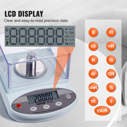 Analytical Balance Lab Scale 500g x 0.001g 13 Units with Windshield LCD