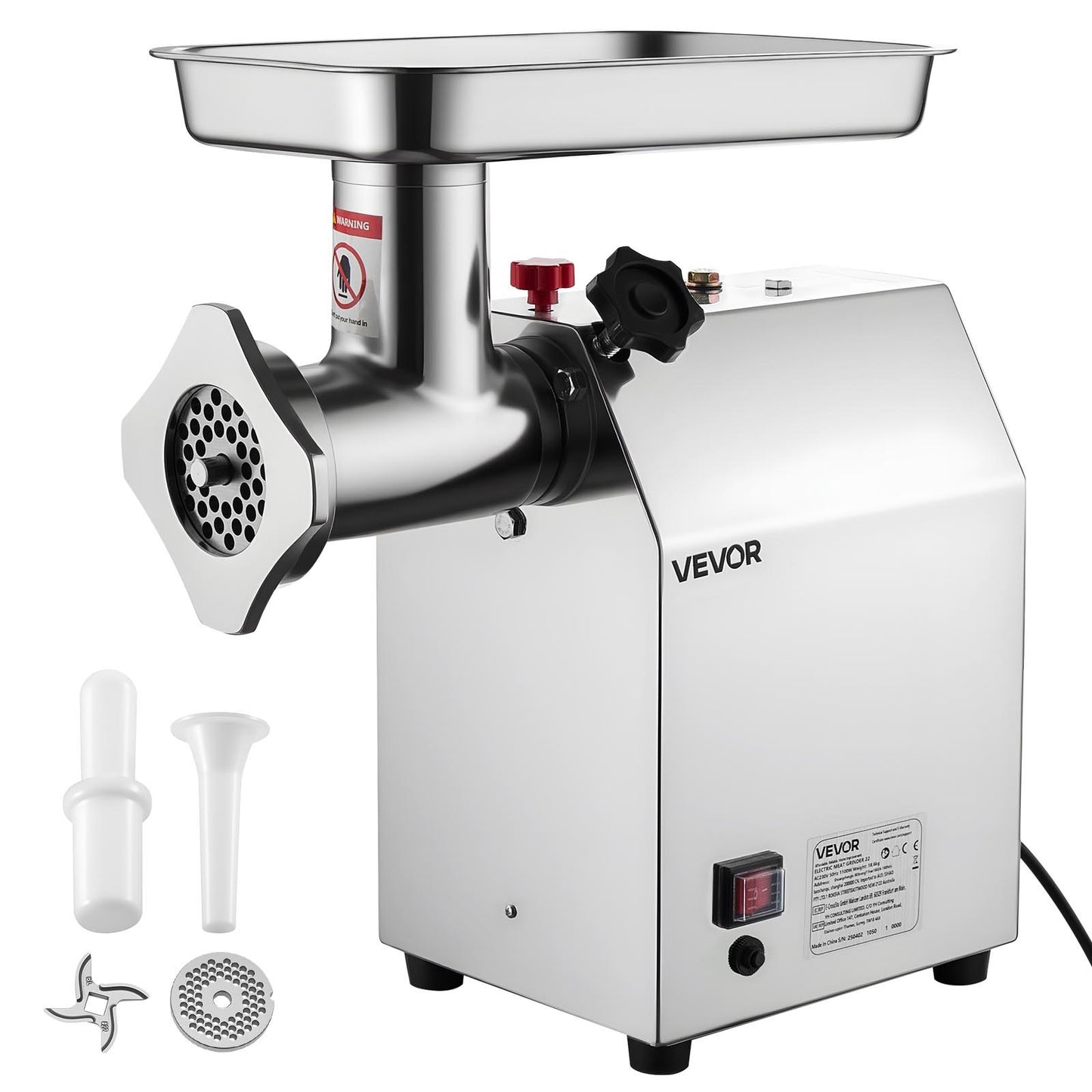Commercial Electric Meat Grinder 9.2 Lbs/Min Sausage Stuffer Maker Kitchen
