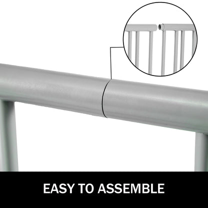 10 Holders Floor Bike Rack, 59" Length All-Steel Grid Bike Rack, 10-Bike Capacity Dual-Side Storage Stand for Garages Streets Yards Bike Events
