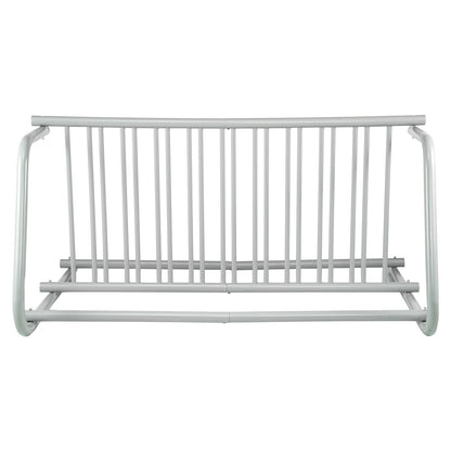 10 Holders Floor Bike Rack, 59" Length All-Steel Grid Bike Rack, 10-Bike Capacity Dual-Side Storage Stand for Garages Streets Yards Bike Events