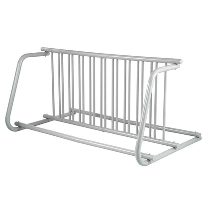 10 Holders Floor Bike Rack, 59" Length All-Steel Grid Bike Rack, 10-Bike Capacity Dual-Side Storage Stand for Garages Streets Yards Bike Events