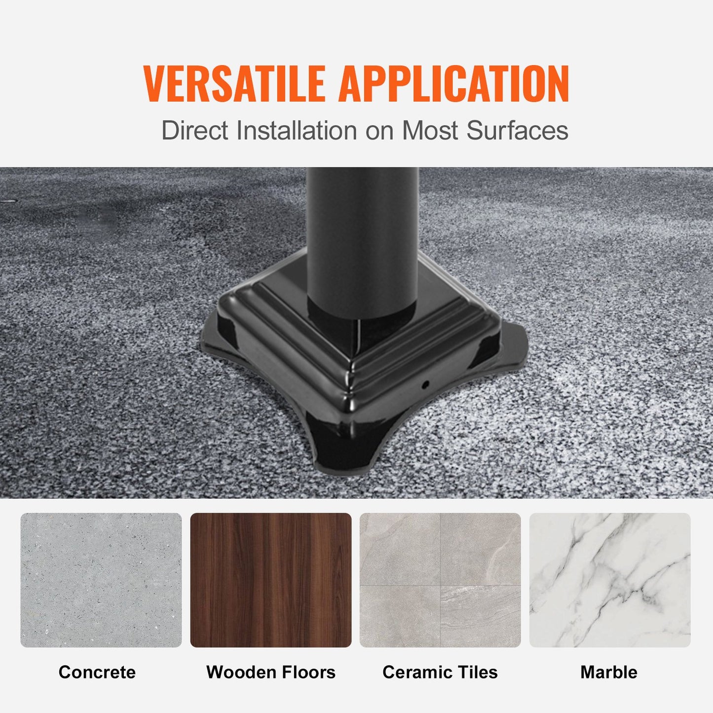 1-3 Step Handrail Railing for Steps Steel 150 kg Capacity with Screw Kit