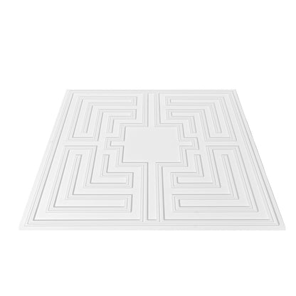 Ceiling Tiles 12-Pack 24 x 24 in PVC Easy Installation White Echo Pattern