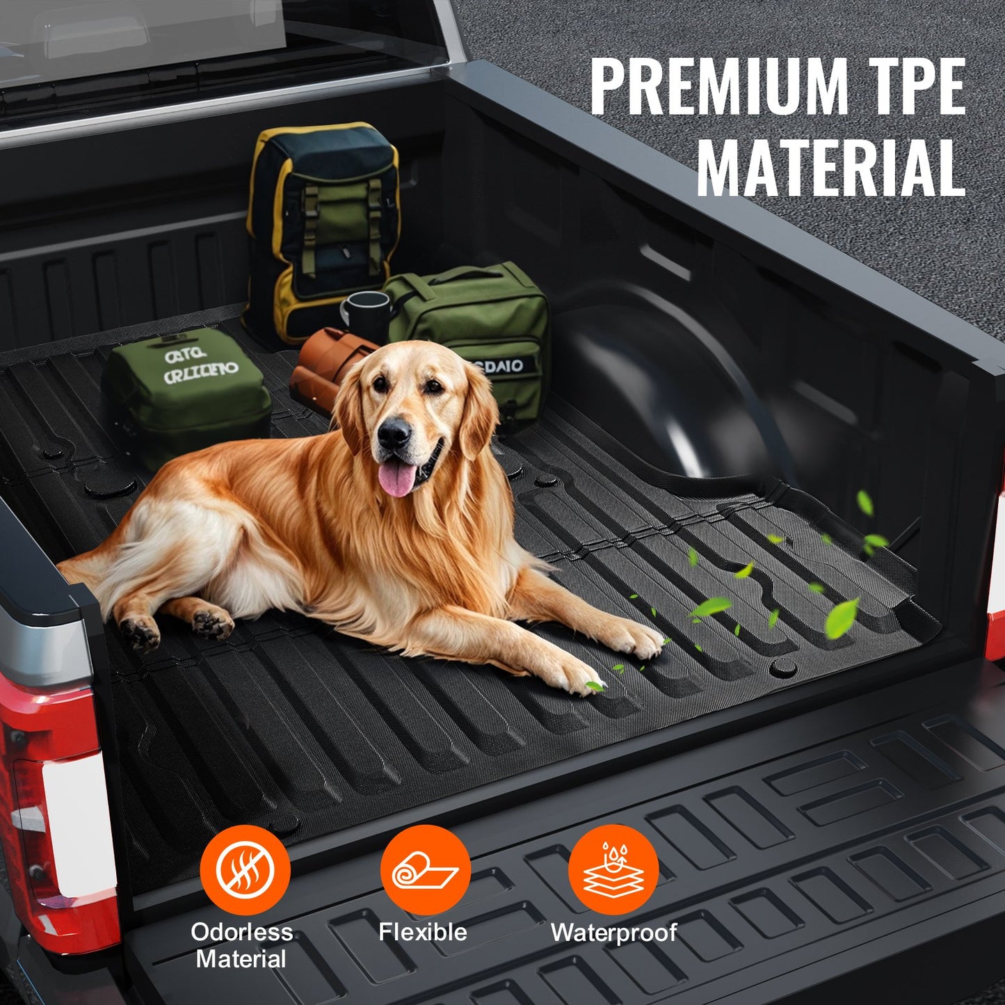 Truck Bed Mat Fit 2017-2024 Ford F250/F350 TPE Truck Bed Liner Accessories