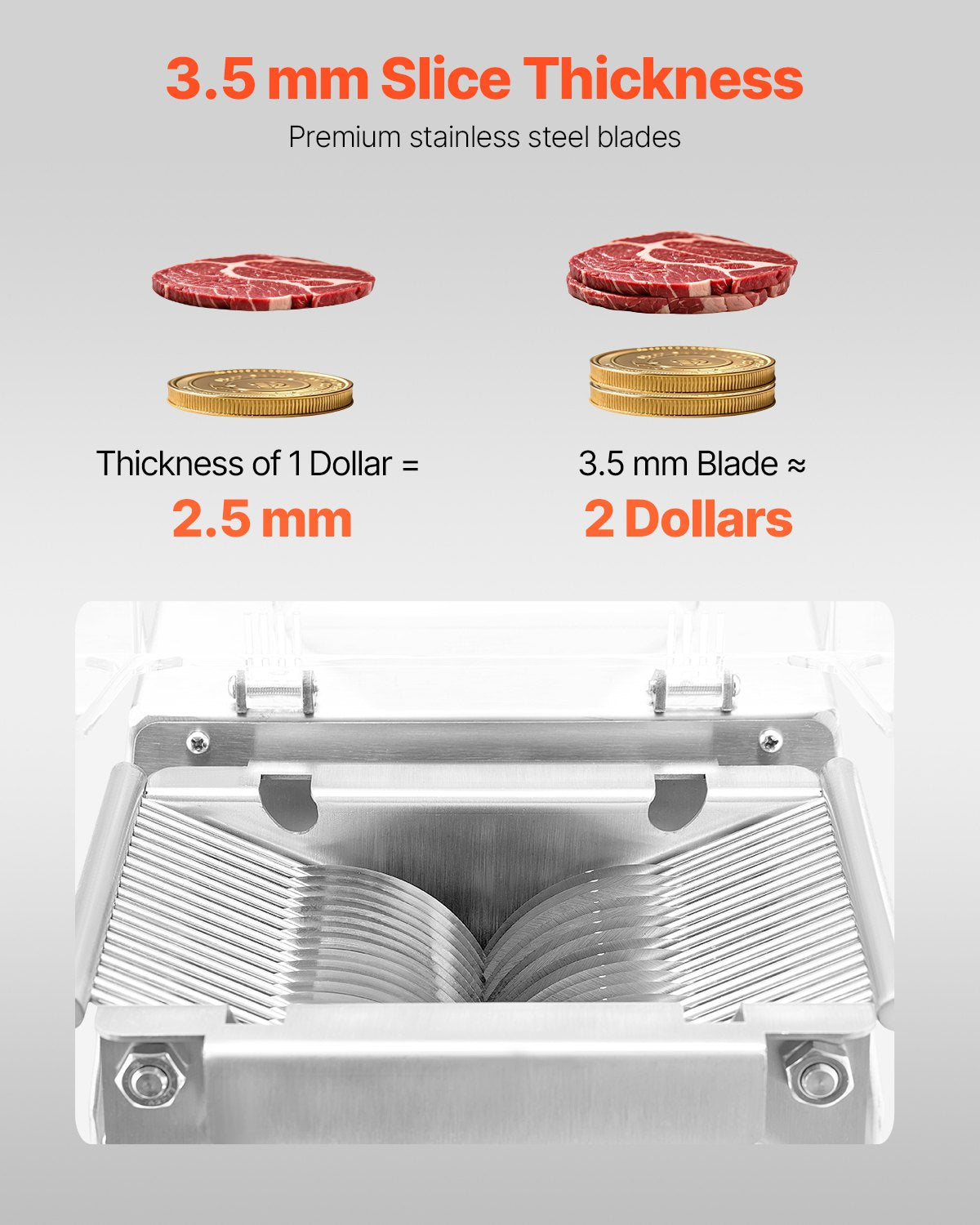 Electric Meat Cutter Machine 550W Commercial Meat Slicer Cutting Machine