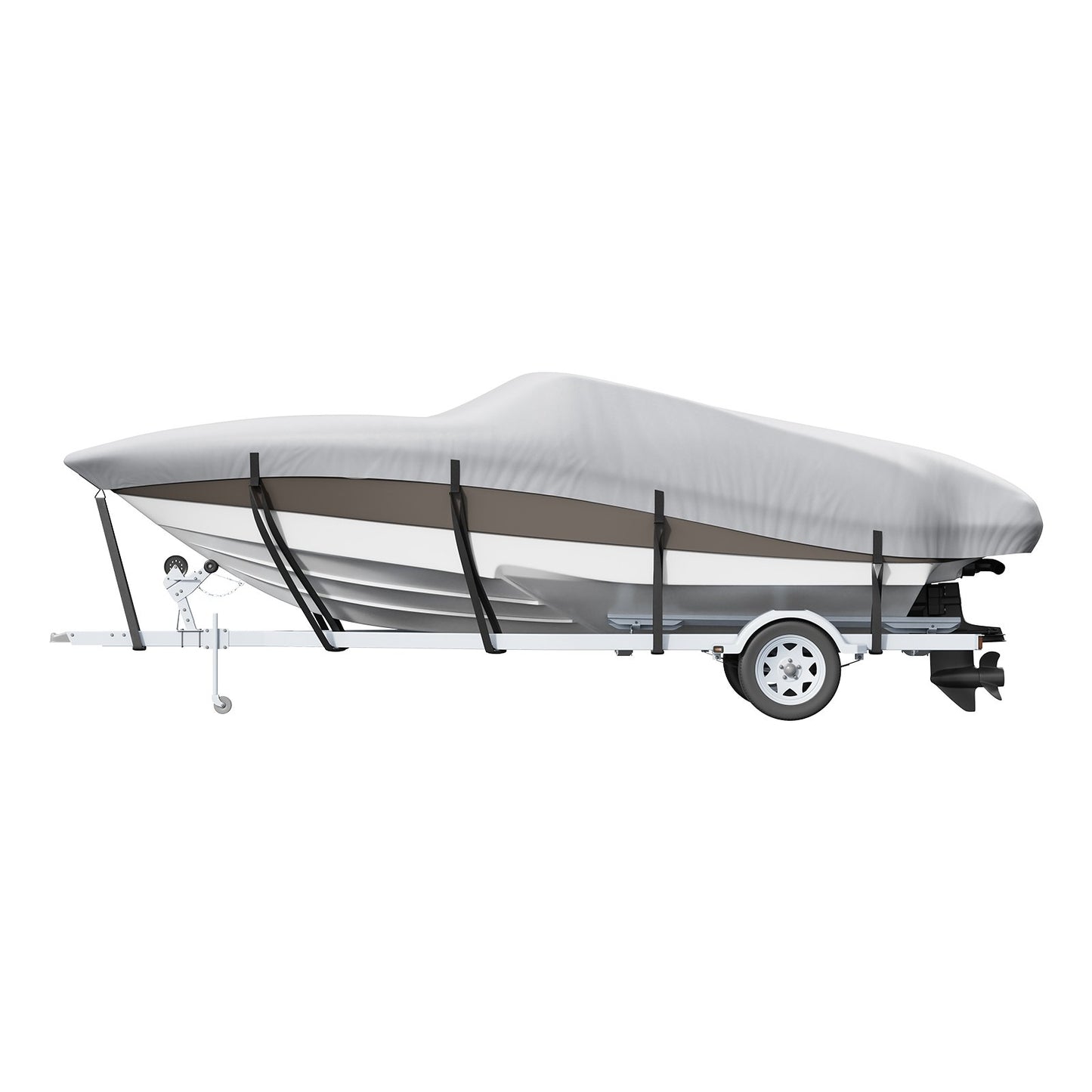 VEVOR Boat Cover 600D Waterproof 23-24 ft Boat Cover V-Hull Tri-Hull Runabout
