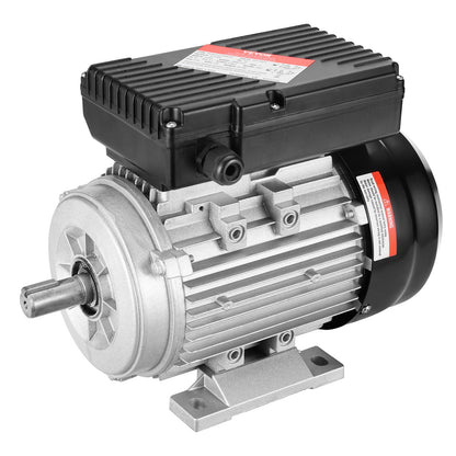 0.75KW Electric Motor 1400 rpm, AC 220~240V 5.45A, 80, B3 Frame, Air Compressor Motor Single Phase, 19mm Keyed Shaft, CW/CCW Rotation for Agricultural Machinery and General Equipment