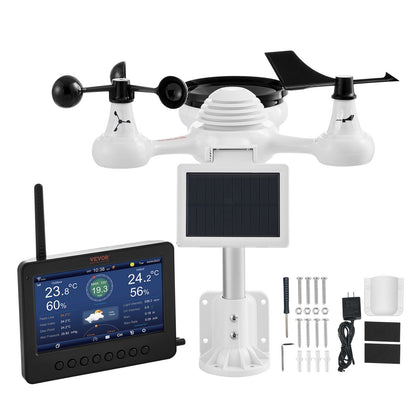 7-in-1 Wi-Fi Weather Station 177.8 mm TFT Display Wireless Outdoor Sensor