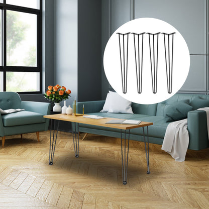 Hairpin Table Legs 28 inch, Set of 4 DIY Desk Table Legs 3 Rods Heavy Duty