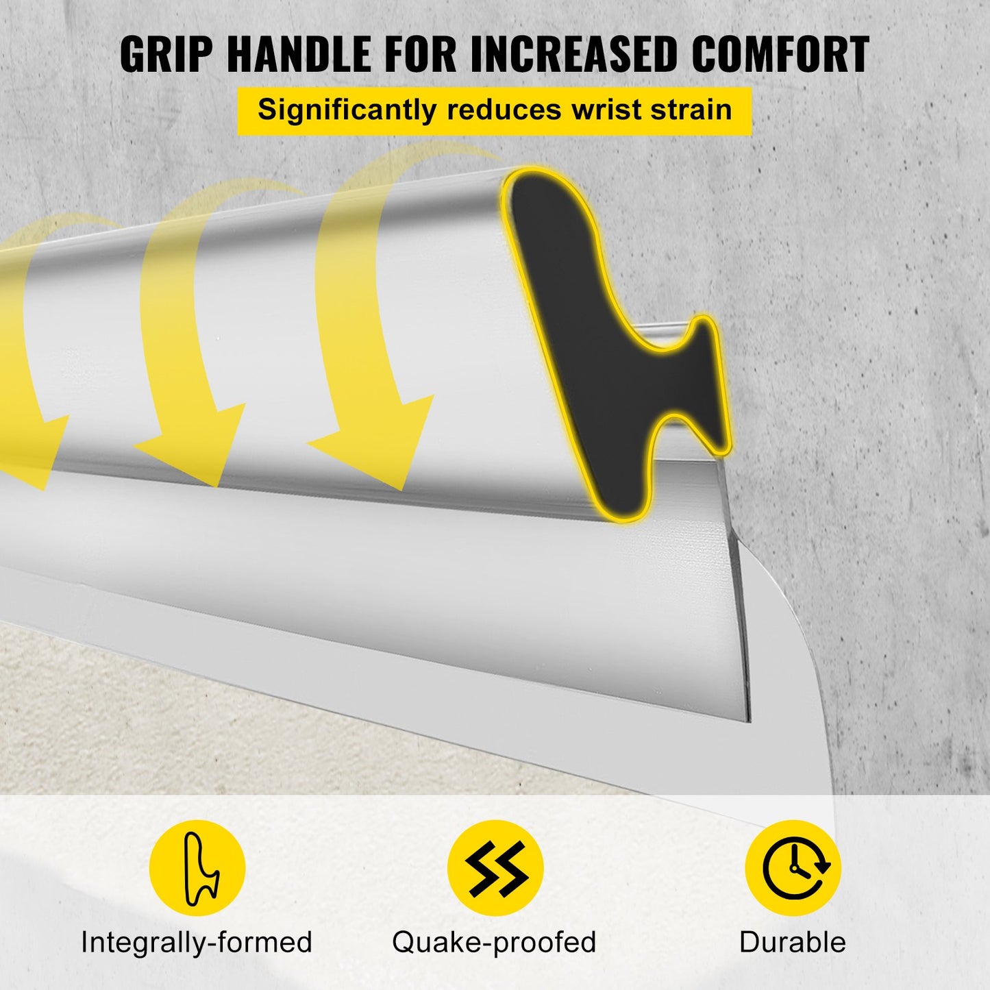Skimming Blade,40 inch Smoothing Knife, European Stainless Steel Construction Knife, Aluminum Blade Profile Smoothing Knockdown Spatula for Gyprock/Drywall/Wall-Board