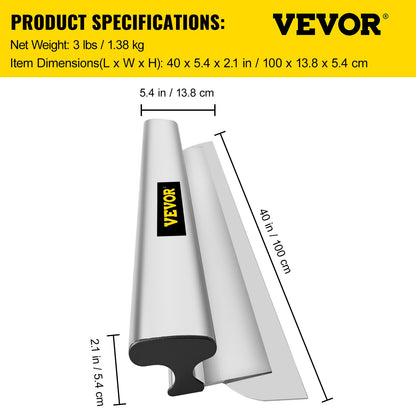Skimming Blade,40 inch Smoothing Knife, European Stainless Steel Construction Knife, Aluminum Blade Profile Smoothing Knockdown Spatula for Gyprock/Drywall/Wall-Board