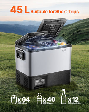 VEVOR Portable Car Refrigerator Freezer Compressor 45L Dual Zone for Car Home