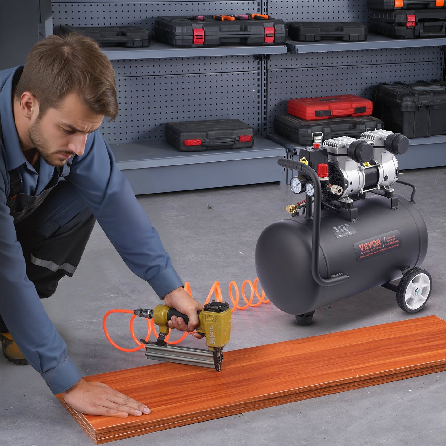 Air Compressor Compact Portable Oil Free Compressor 30L 90 PSI