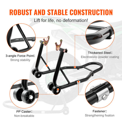 Motorcycle Bike Stand Rear 850 LBS Forklift Spoolift Paddock Swingarm Lift