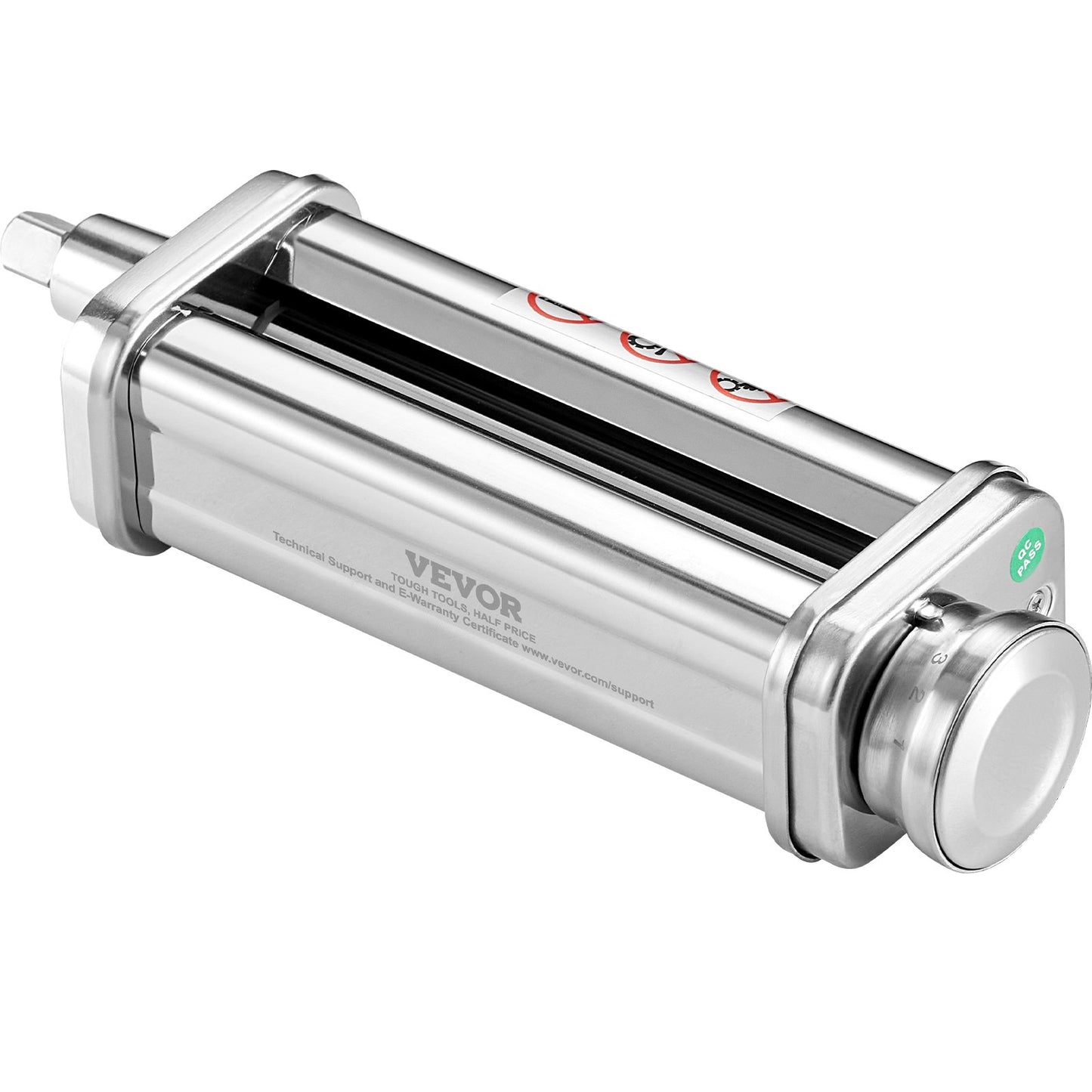 Pasta Attachment for KitchenAid Stand Mixer, Stainless Steel Pasta Sheet Roller Attachment, Pasta Maker Machine Accessory with 8 Adjustable Thickness Knob, KitchenAid Pasta Attachment by VEVOR