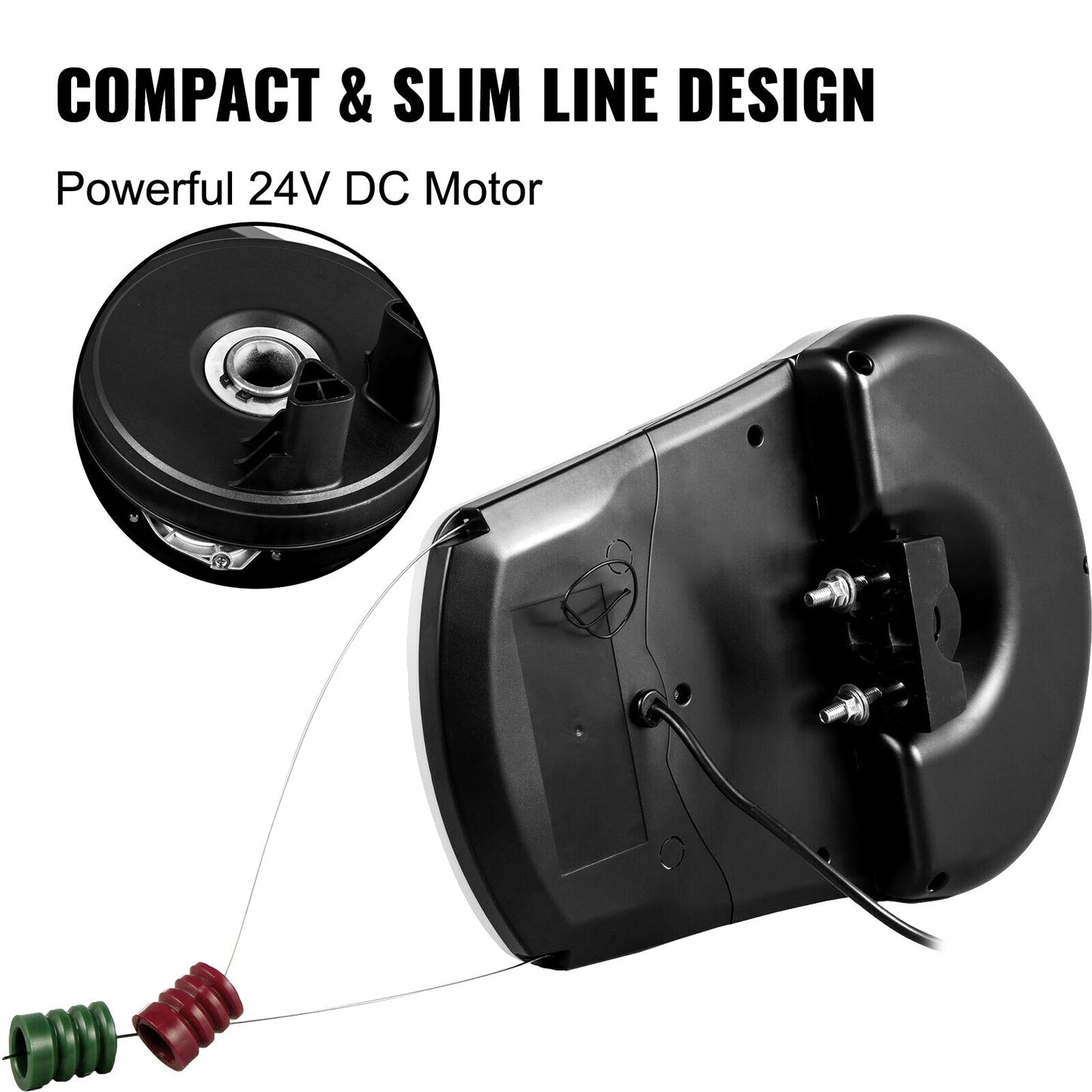 Garage Roller Door Opener, 800 N Lift Force 164 ft Remote Control, 220V Electric Roller Gate Opener, Auto Garage Roller Gate Opener Kit with 2 Remote, Apply for Garage Store