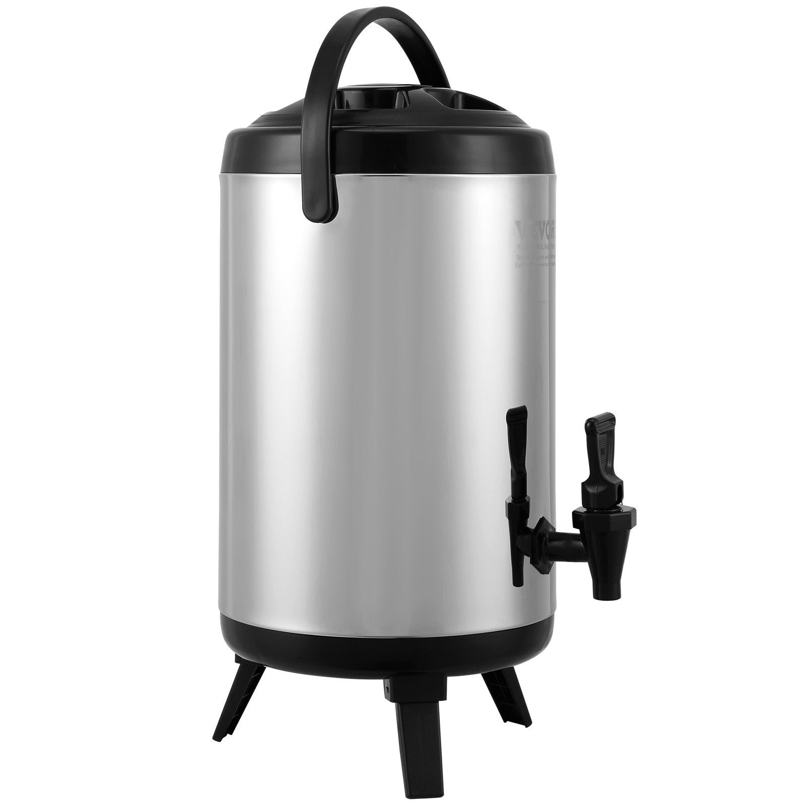 VEVOR Stainless Steel Insulated Beverage Dispenser, 7.6 Liter, Thermal Hot and Cold Drink Server Dispenser with Spigot Handle, Food - grade for Hot Tea Coffee Water Restaurant Drink Shop - Factory Direct Shop