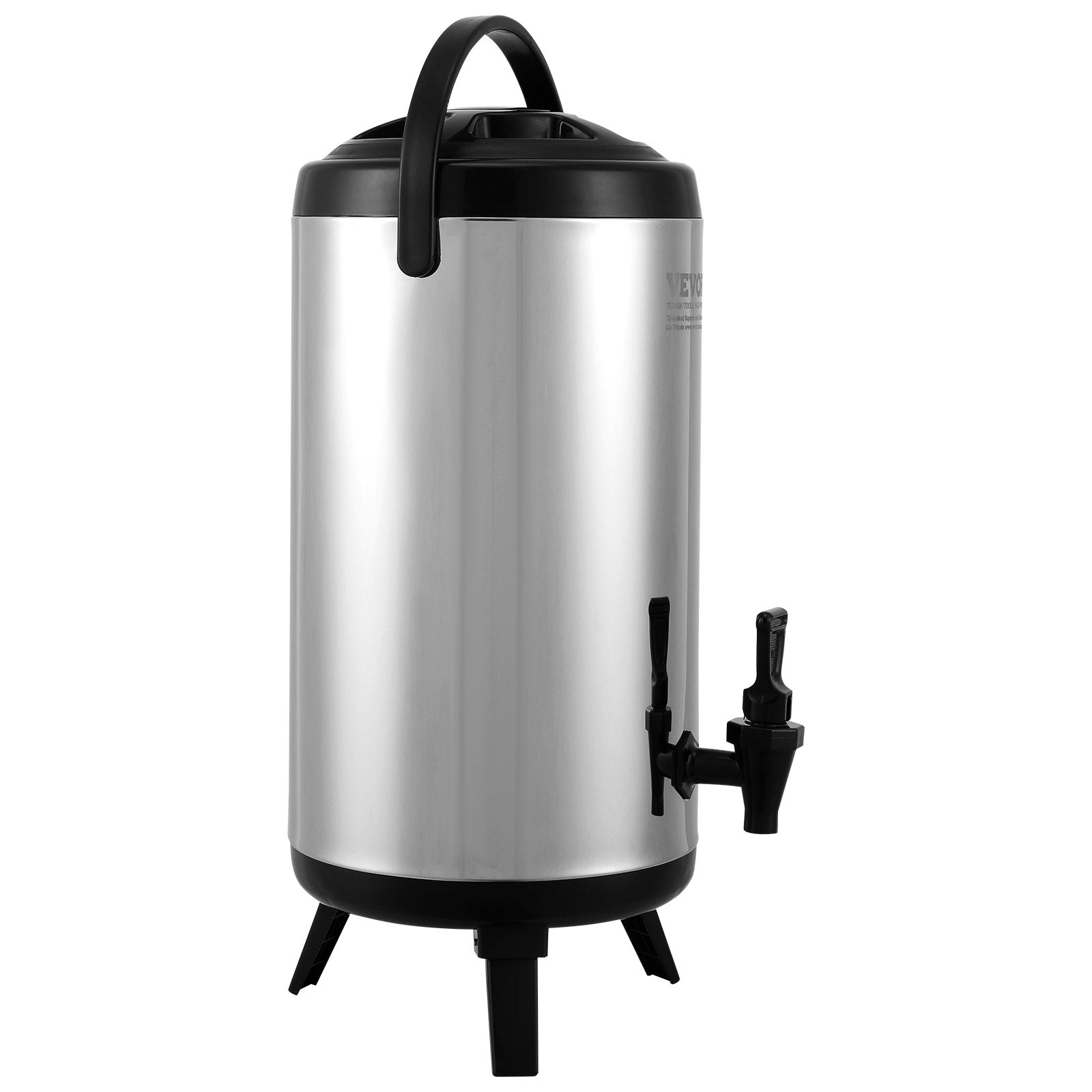 VEVOR Stainless Steel Insulated Beverage Dispenser, 9.2 Liter, Thermal Hot and Cold Drink Server Dispenser with Spigot Handle, Food - grade for Hot Tea Coffee Water Restaurant Drink Shop - Factory Direct Shop