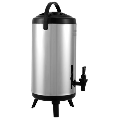 VEVOR Stainless Steel Insulated Beverage Dispenser, 9.2 Liter, Thermal Hot and Cold Drink Server Dispenser with Spigot Handle, Food - grade for Hot Tea Coffee Water Restaurant Drink Shop - Factory Direct Shop