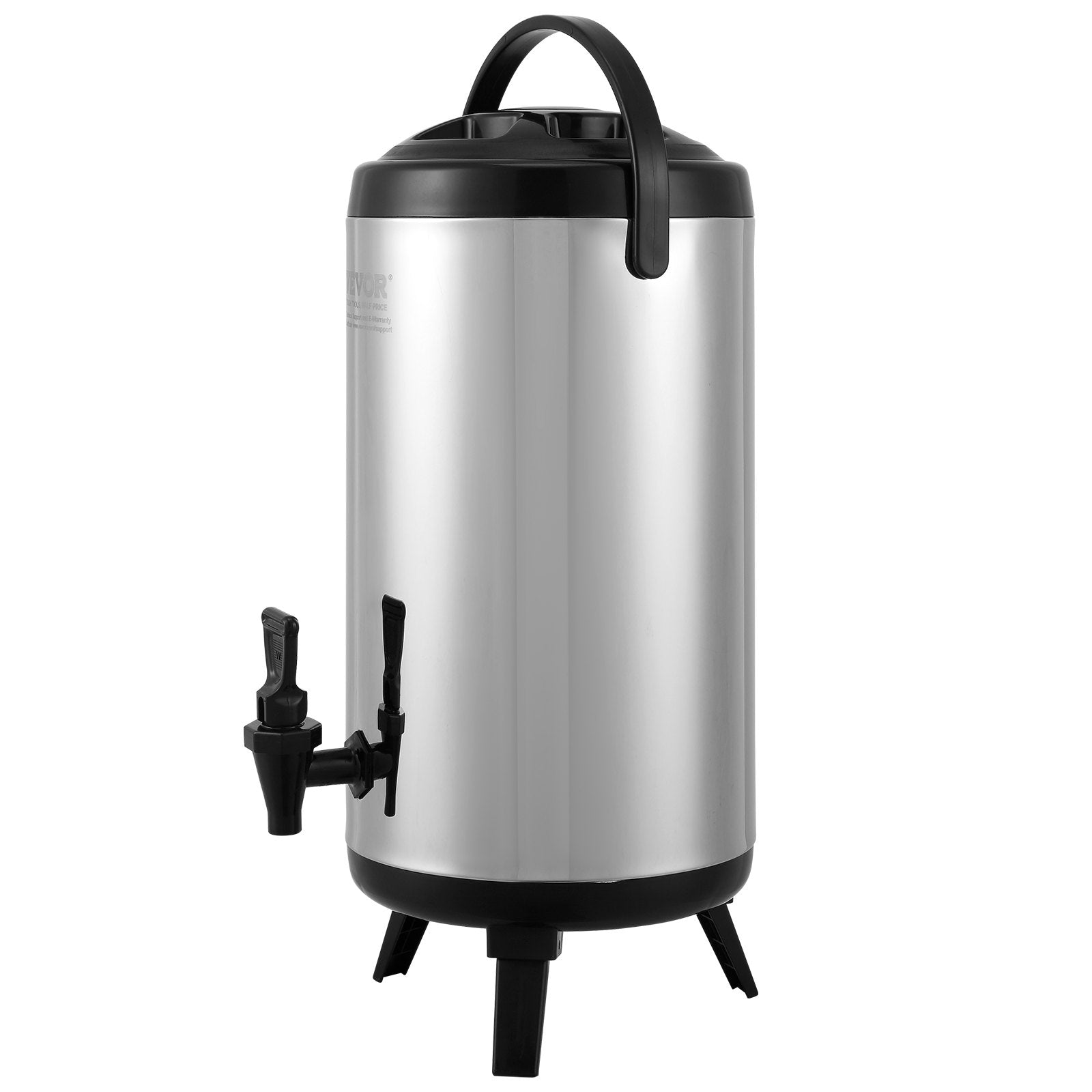 VEVOR Stainless Steel Insulated Beverage Dispenser, 9.2 Liter, Thermal Hot and Cold Drink Server Dispenser with Spigot Handle, Food - grade for Hot Tea Coffee Water Restaurant Drink Shop - Factory Direct Shop
