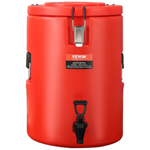 VEVOR Stainless Steel Insulated Beverage Dispenser, 17.2 Liter, Thermal Hot and Cold Drink Server Dispenser with Spigot Handle, Food - grade for Hot Tea Coffee Water Restaurant Drink Shop - Factory Direct Shop