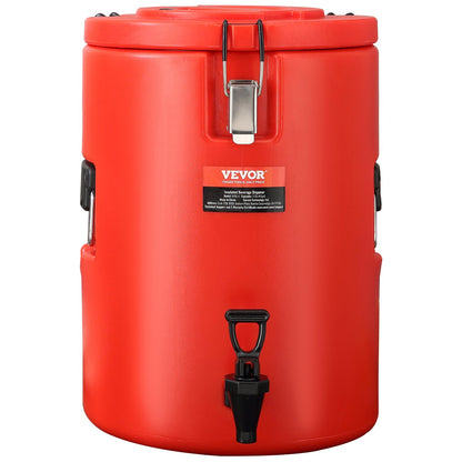VEVOR Stainless Steel Insulated Beverage Dispenser, 17.2 Liter, Thermal Hot and Cold Drink Server Dispenser with Spigot Handle, Food - grade for Hot Tea Coffee Water Restaurant Drink Shop - Factory Direct Shop