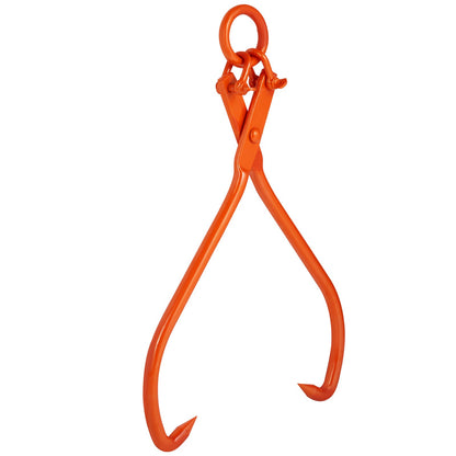 Log Skidding Tongs, 81.3cm 2 Claw Log Lifting Tongs, Heavy Duty Steel Lumber Skidding Tongs, 700 kg Loading Capacity, Log Lifting, Handling, Dragging & Carrying Tool