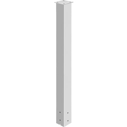 VEVOR Mailbox Post, 43\" High Mailbox Stand, White Powder-Coated Mail Box Post Kit, Q235 Steel Post Stand Surface Mount Post for Sidewalk and Street Curbside, Universal Mail Post for Outdoor Mailbox