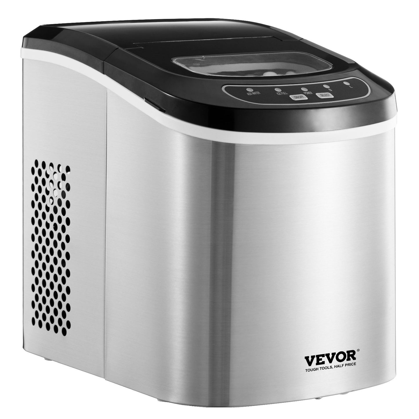 Portable Countertop Ice Maker 33Lbs/24H Self-Cleaning with Scoop Basket