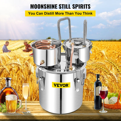 Moonshine Still Water Alcohol Distiller 50L w/Thumper Keg & Water Pump