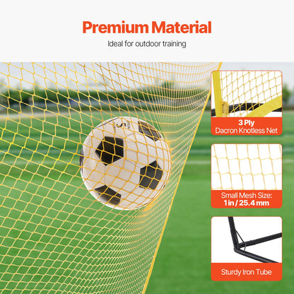 7x7FT Soccer Rebounder Portable Soccer Trainer Net with Portable Bag
