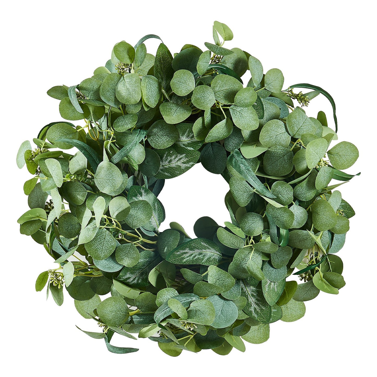 Artificial Decorative Wreath 66.04 cm Green Eucalyptus Leaves Year Round