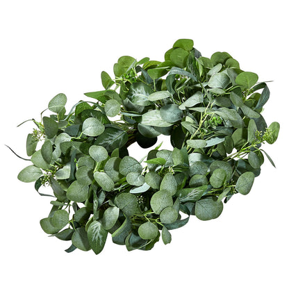 Artificial Decorative Wreath 66.04 cm Green Eucalyptus Leaves Year Round