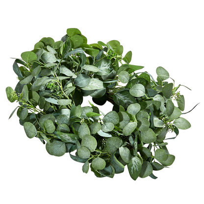 Artificial Decorative Wreath 66.04 cm Green Eucalyptus Leaves Year Round