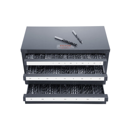 Drill Bit Dispenser Cabinet, Three-Drawer Drill Bit Organizer Cabinet for 1mm to 13mm, Steel Drill Dispenser Organizer Cabinet with Labels, Stackable Drill Dispenser for Drill Bit Storage